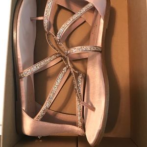 Jessica Simpson Cammie Sparkle Strap Flat Sandal